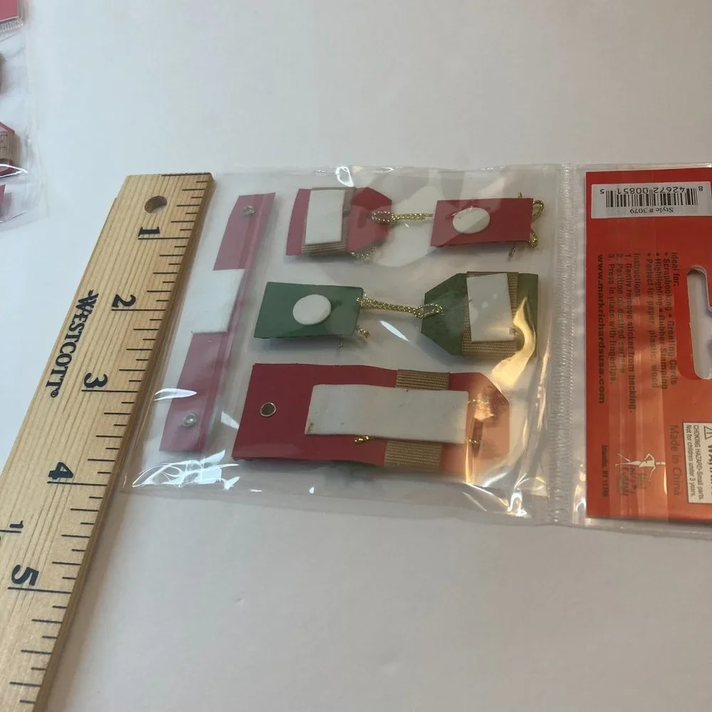 Scrapbook Embellishments Stickers Merry Christmas Gifts Tags Paper Crafts Cards